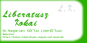 liberatusz kokai business card